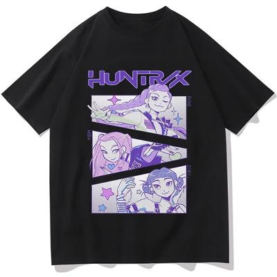 KPop Lovci démonov Huntrix Tričká Letné Tričká s krátkym rukávom Dámske Pánske Oblečenie Streetwear Unisex Tričká s grafickou potlačou