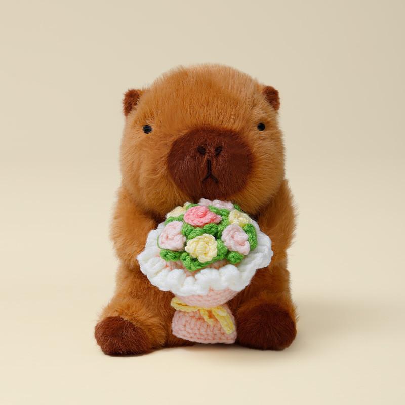 Kara Fox Cat Plush Toy With Flower Holder For Kids Room Decor And Giftgiving