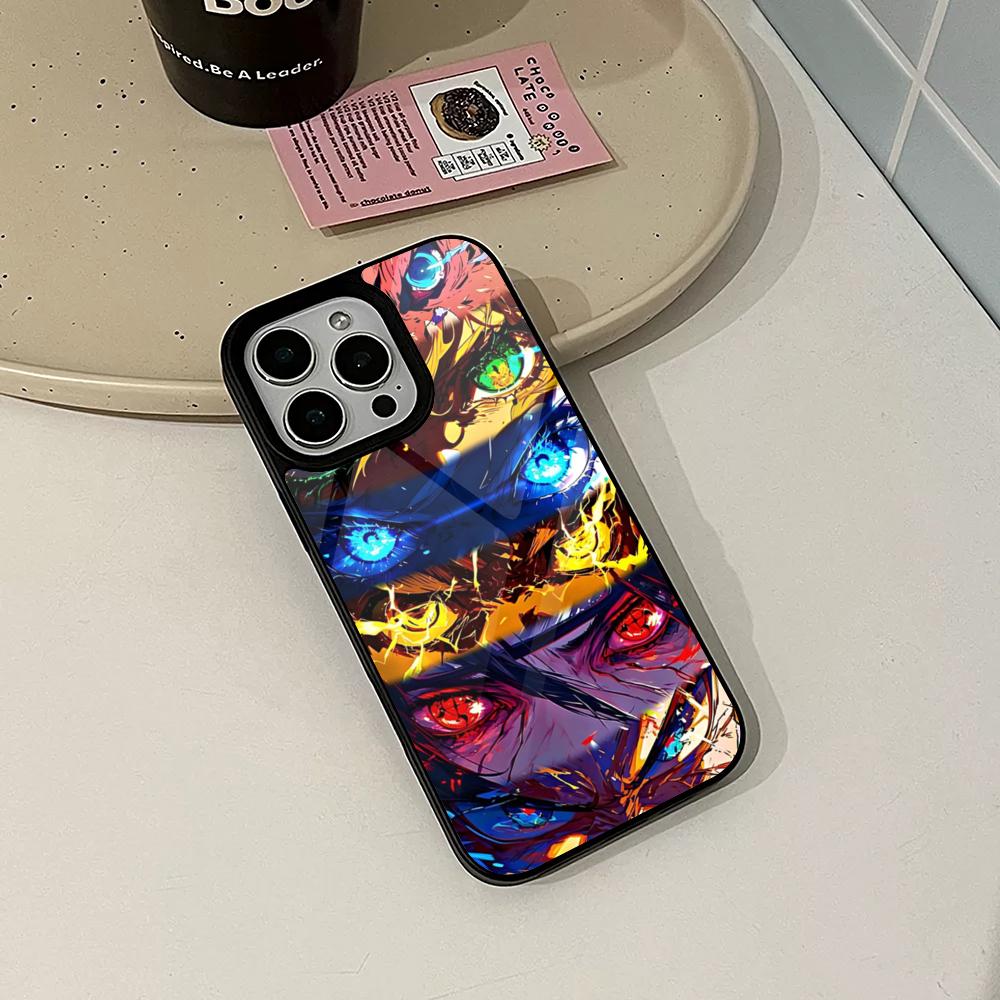 Anime Demon Slayer Phone Case for Iphone 17 16 15 14 Air 13 12 11 Pro Max Mini Plus Fundas Shell PC+TPU Cover
