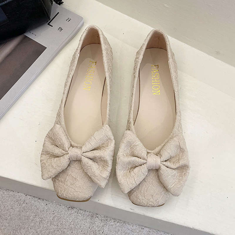 Doudou shoes women's new summer flat-bottomed non-slip gentle women's shoes in 2025, pregnant women's one-pedal temperament soft-soled single shoes