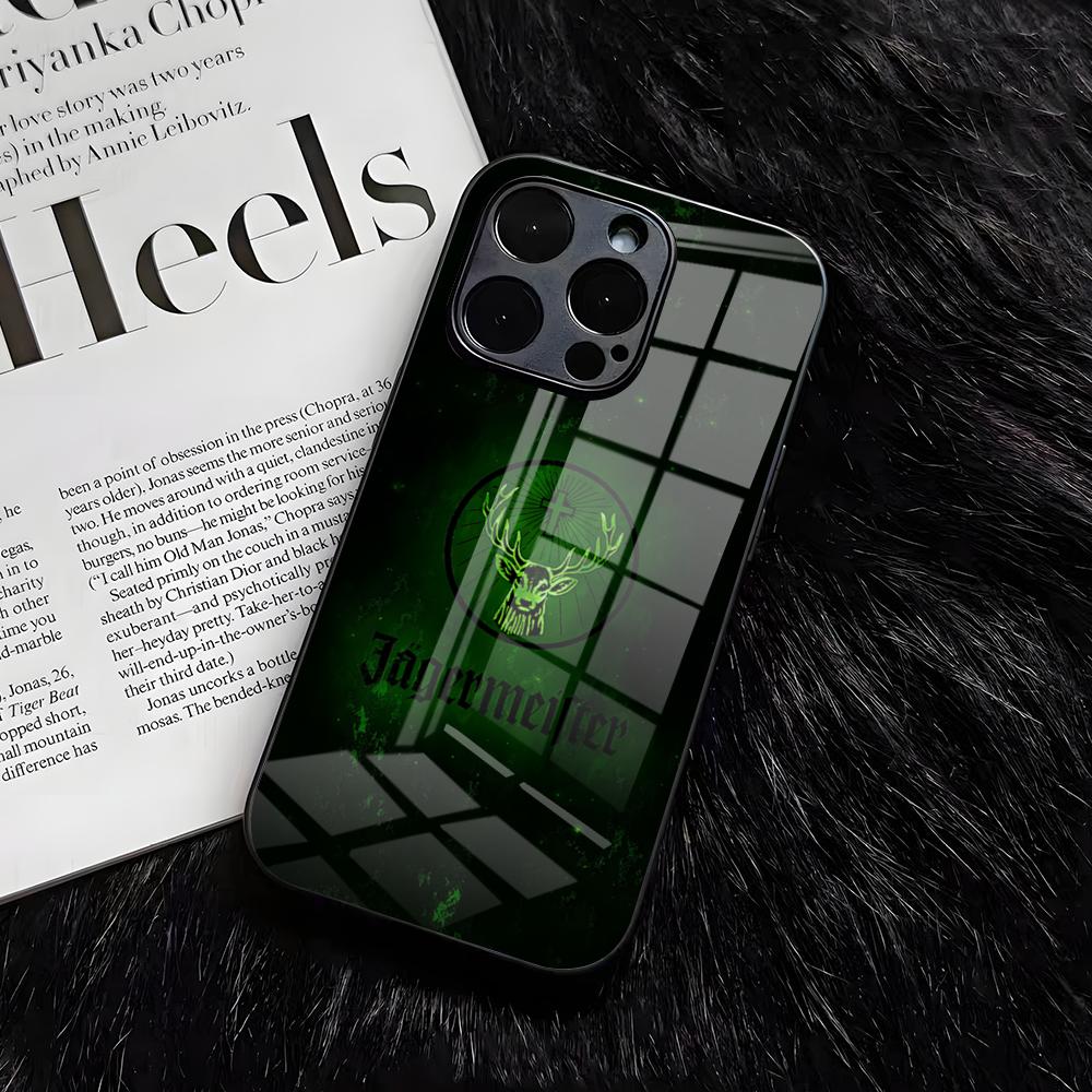 Hot J-Jagermeisters Phone Case For IPhone 17 Air 16 E Pro Max 15 14 13 Mini 12 Pro 11 Max Plus Black Glass Cover