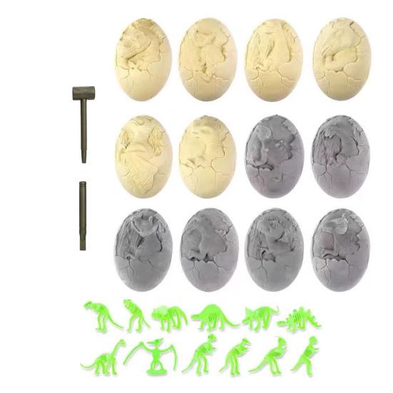 

Набір для розкопок яєць динозаврів Іграшка-розкопка з випадковими моделями скелетів Включає інструменти для розкопок та посібник Освітня STEM активність для дітей A