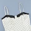 Spring And Summer New Polka Dot Lace Camisole Top European And American Style Versatile For Commuting Women'S Top