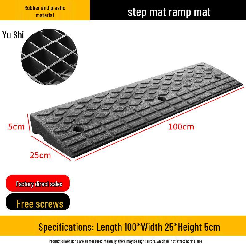 Heavy-Duty Rubber/Plastic Curb Ramp & Speed Bump Pad