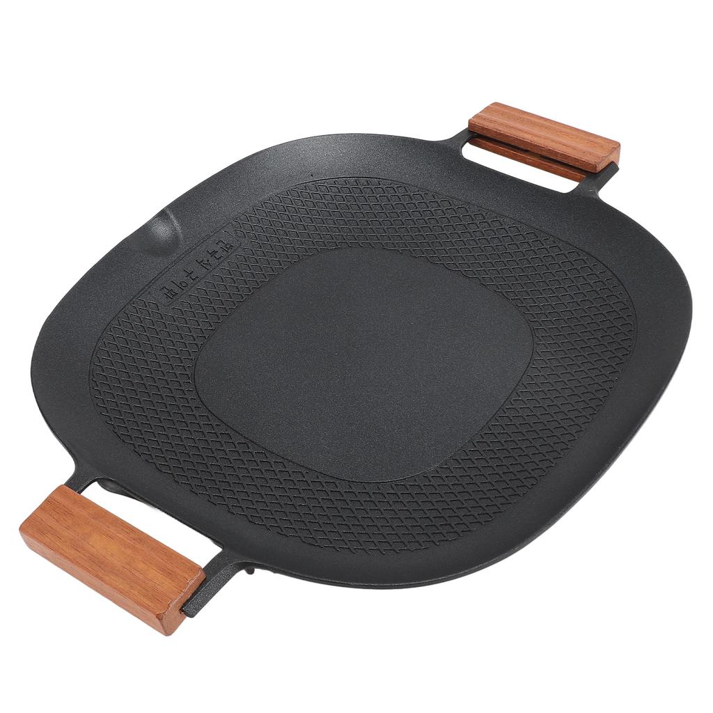 Barbecue Grill Pan Nonstick Coating Fast Heating Barbecue Stovetop Plate Grilling Skillet Pan for