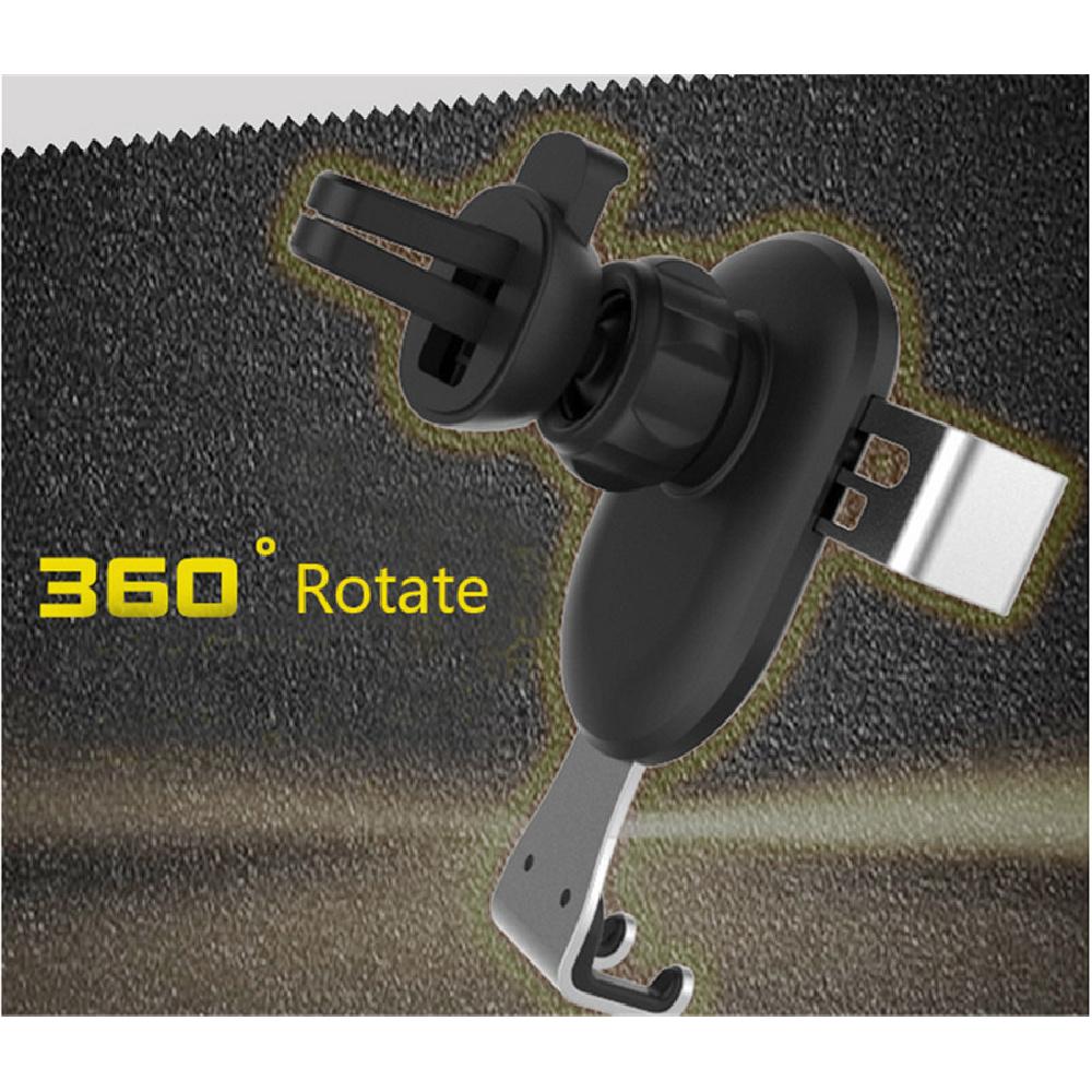 Gray Auto-Lock Car Air Vent Gravity Smartphone Phone Mount Holder110Mmx99Mmx62Mm