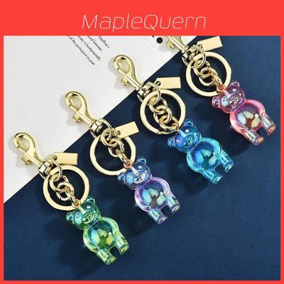 Style 3d Bear Keychain With Electroplated Metal For Bag Decoration