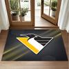 Pittsburgh Penguins Design Crystal Velvet Rug Soft Decorative Mat for Bedroom Entrance