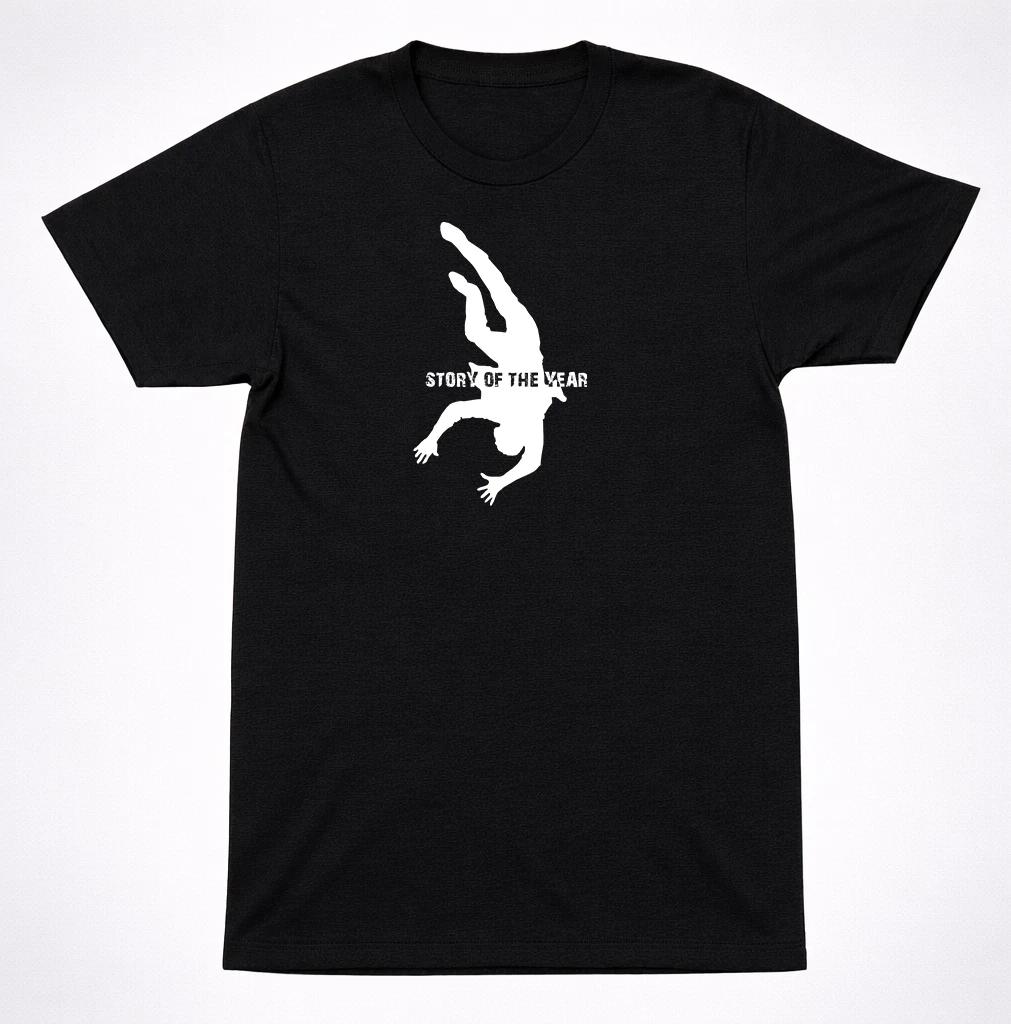 Story of the Year Guy Falling Logo T-Shirt Post Hardcore Emo Metalcore Band Tee XL