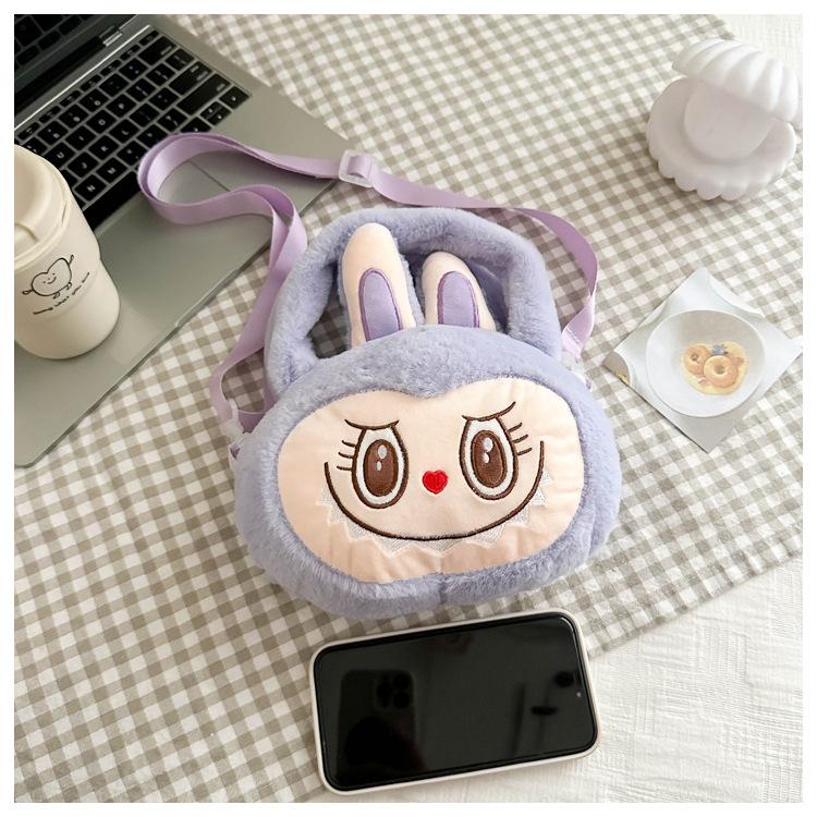 Elf Cartoon Peripheral Plush Toy Cute Labubu Shoulder Bag Girly Crossbody Storage Bag