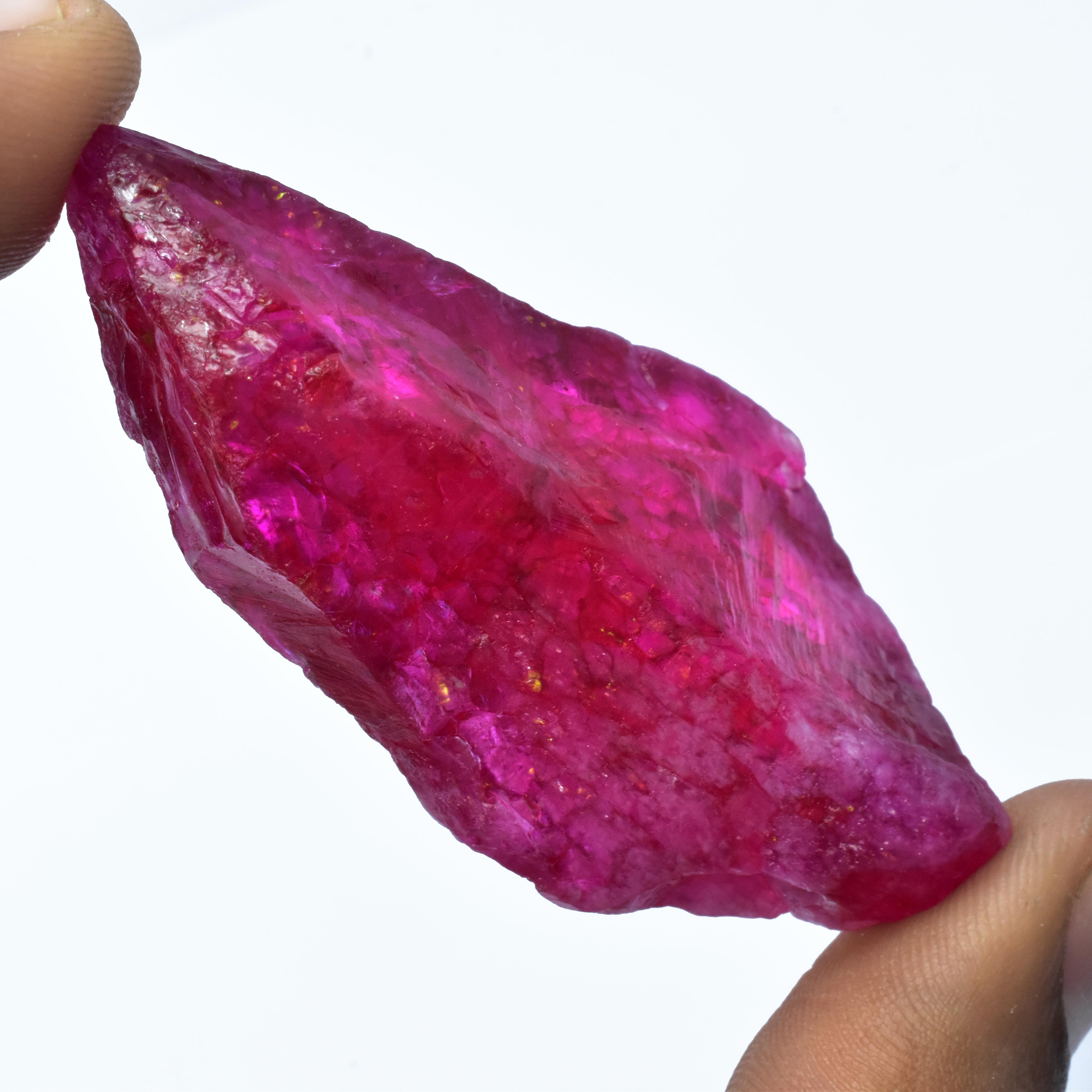 

Natural Pink Ruby Uncut Raw Rough 140 Ct Loose Gemstone CERTIFIED Huge Size X-54689 76.4 mm approx. рожевий