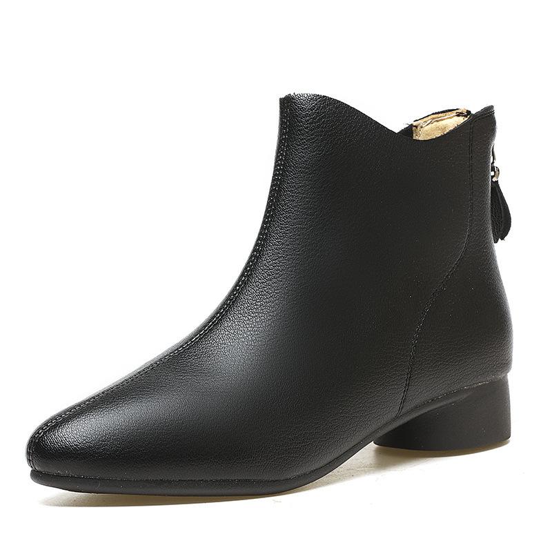 

Autumn and winter women s shoes medium top casual fashion Martin boots platform rubber fashion mother cotton boots 41