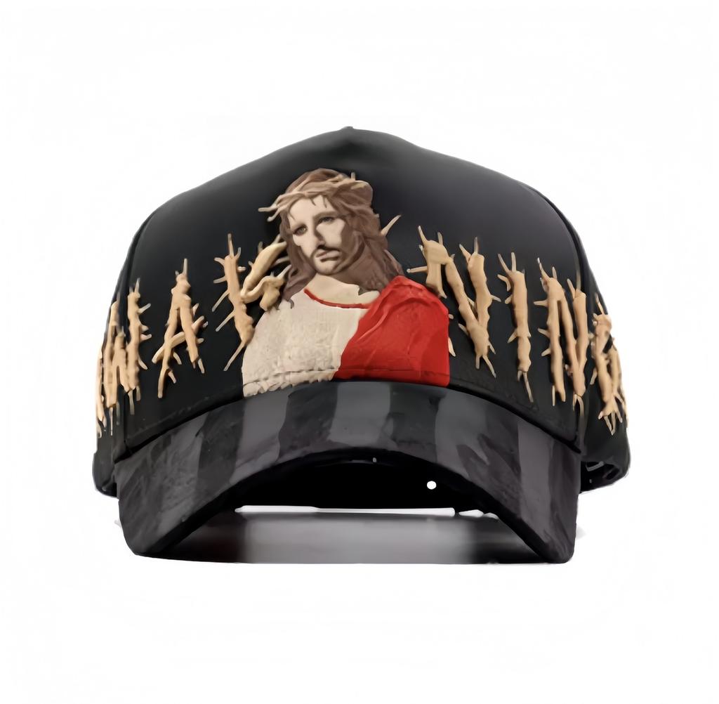 Wholesale Yo No Pesco Star Satin Lined Terry Dobby Embroidered Bling Sports Cap 5 Panel Rhinestone Brim Baseball Caps Barbas