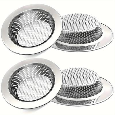 Damaly,Kitchen Sink Strainer,Stainless Steel Drain Strainers,Diameter Large Wide Rim,Anti Clogging Micro Perforation Holes