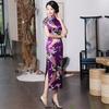 Qipao moale clasic antirid elegant cheongsam femei pentru spectacol de scenă