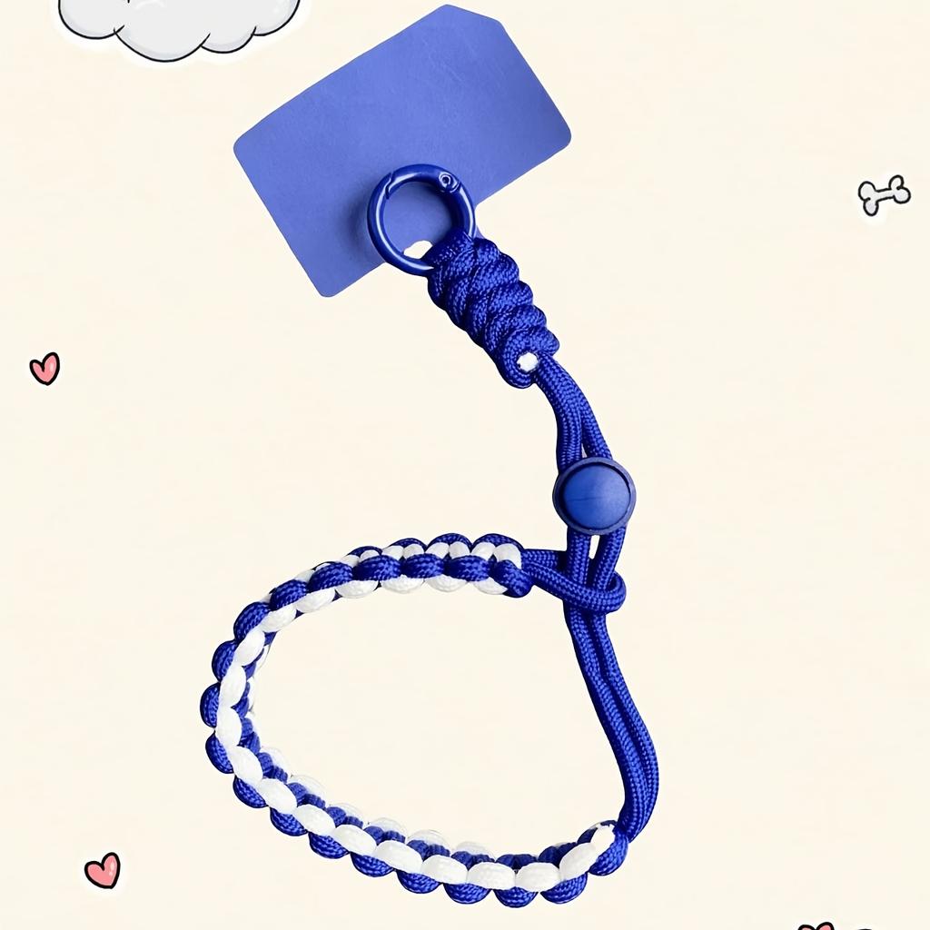 Neues Reise-Handy-Lanyard Verstellbares Handgelenk Kurz Reine Handgefertigte Geflochtene Einfache Diebstahlsicherung Fall Farbabstimmung Kräftiger Solider Metallischer Starker Clip-on