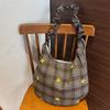 Einfache Sternstickerei Wollene Damen-Schultertaschen Vintage Vielseitig Damen-Umhängetasche Lässige Damen-Handtasche mit großem Fassungsvermögen