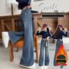 Girls' Plus Velvet Flare Jeans: Autumn/Winter 2025 - Thickened Casual Pants for Big Kids