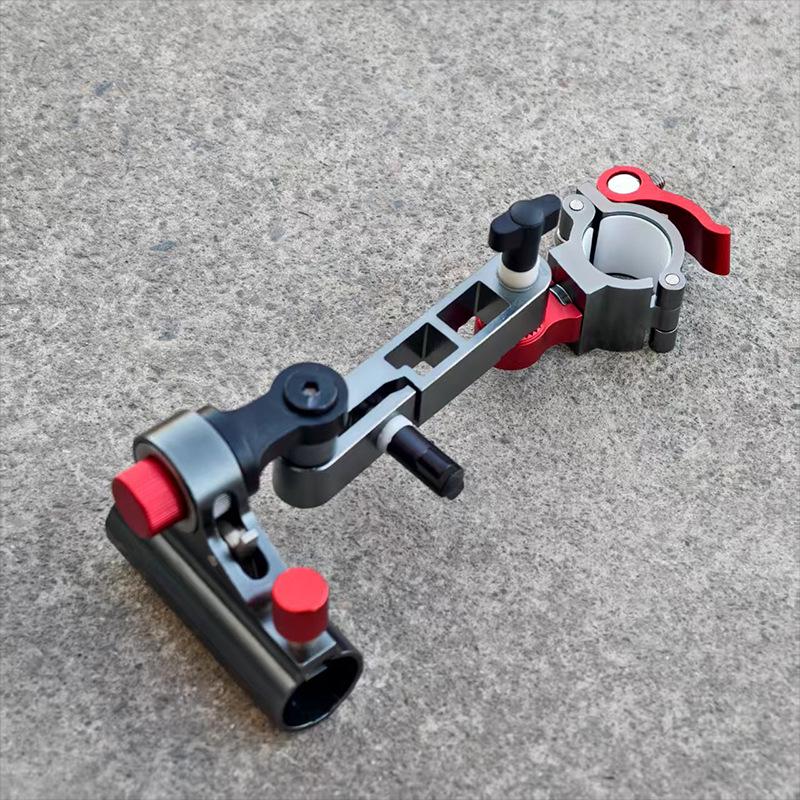Universal Aluminum Alloy Double Rod Holder for Infinitely Adjustable Fishing Chair