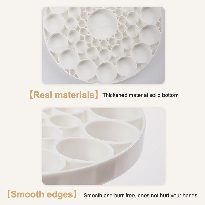 360 Rotating Makeup Brush Organizer 45 Holes Visible Large Capacity Cosmetic Storage for Home Vanity Use
