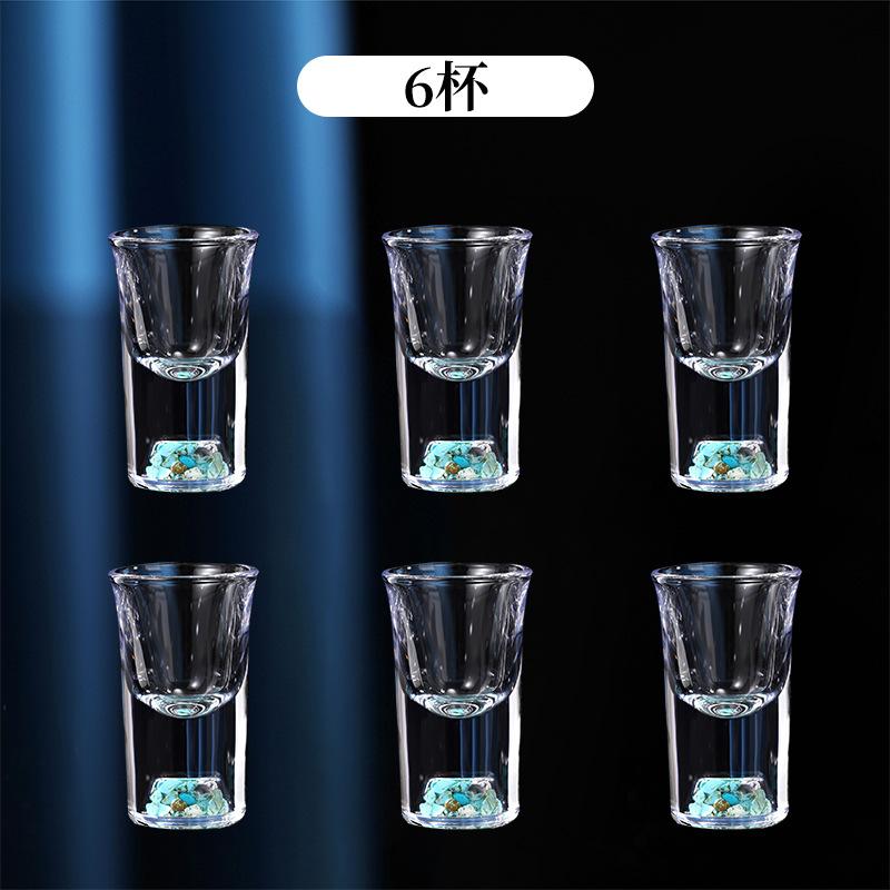 7pcs Baijiu Cup Set Crystal Glass Household Baijiu Wine Dispenser Small One Beaker Spirit Cup Wine Set Gift