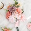 Pink rose artificial flower combination box set, bride bouquet, outdoor/indoor DIY center piece, flowers for decoration
