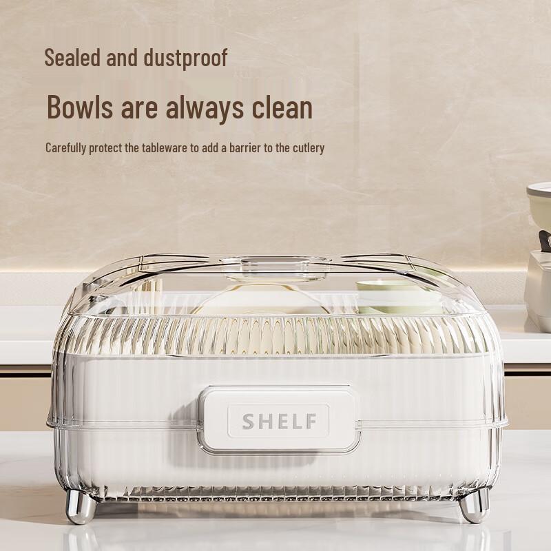 Countertop Dish Drying Rack with Lid