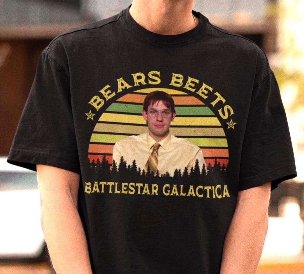 Bears Beets Battlestar Galactica Shirt - The Office Jim Halpert Shirt,John Krasinski,Dwight Schrute Tee