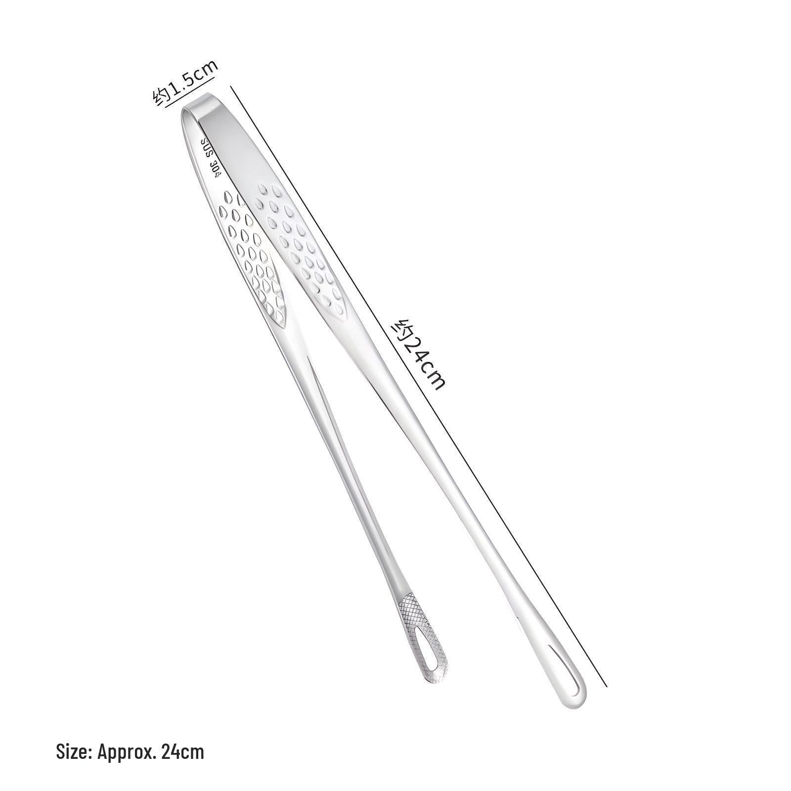 

Щипцы из нержавеющей стали 304 для корейского барбекю и кухни для стейка, шведского стола и приготовления клубники Small 201 Steel серебряный