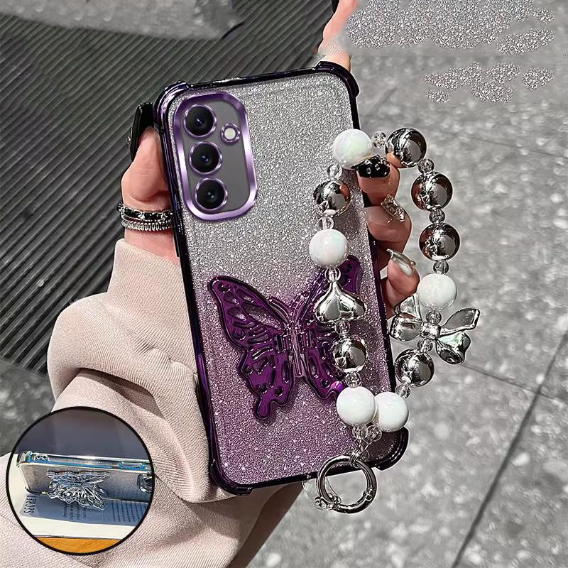 Schmetterling Halter Armband Beschichtung Hülle für Honor X9D X7D X8C X8B X8A X7B X7C X9B X9C X6A X6B X6C X5B X5C Plus Stoßfeste Hülle