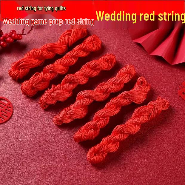 Exclusive 0.01! Red String Wedding Set: Auspicious Dowry & Decorations for Newcomer