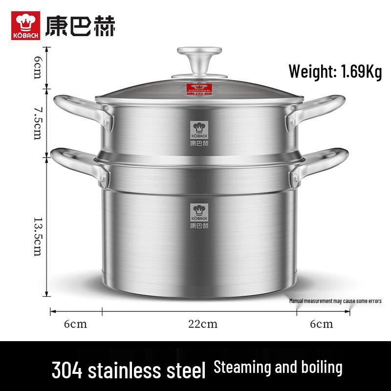KOBACH 304 Edelstahl Dampfgarer