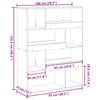 Room Divider White 100 X 33 X 125.5 Cm Wood Based Material