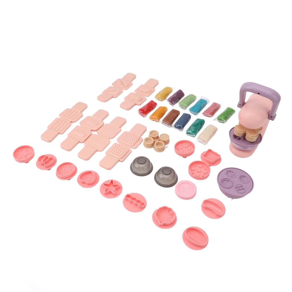 Kitchen Color Dough Toy 12 Color Doughs Various Moldings Safe Odorless Eco Friendly Kids Burger