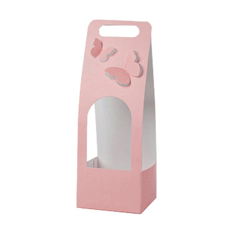 1pc Flower Packaging Oval Held Box Beautiful Home Decor Three-dimensional Cardboard Hollow Butterfly Birthday Gift