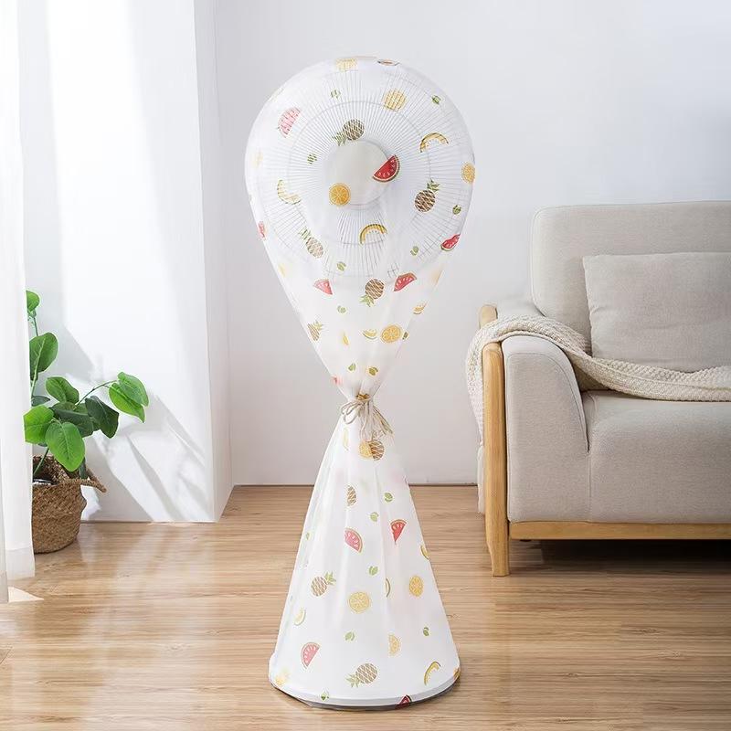 Floor Fan Cover Washable Waterproof Dustproof Standing Round Electric Fan Protective Cover Household Universal Storage Cover