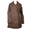 Monogram Trench Coat Brown Cotton Women Used