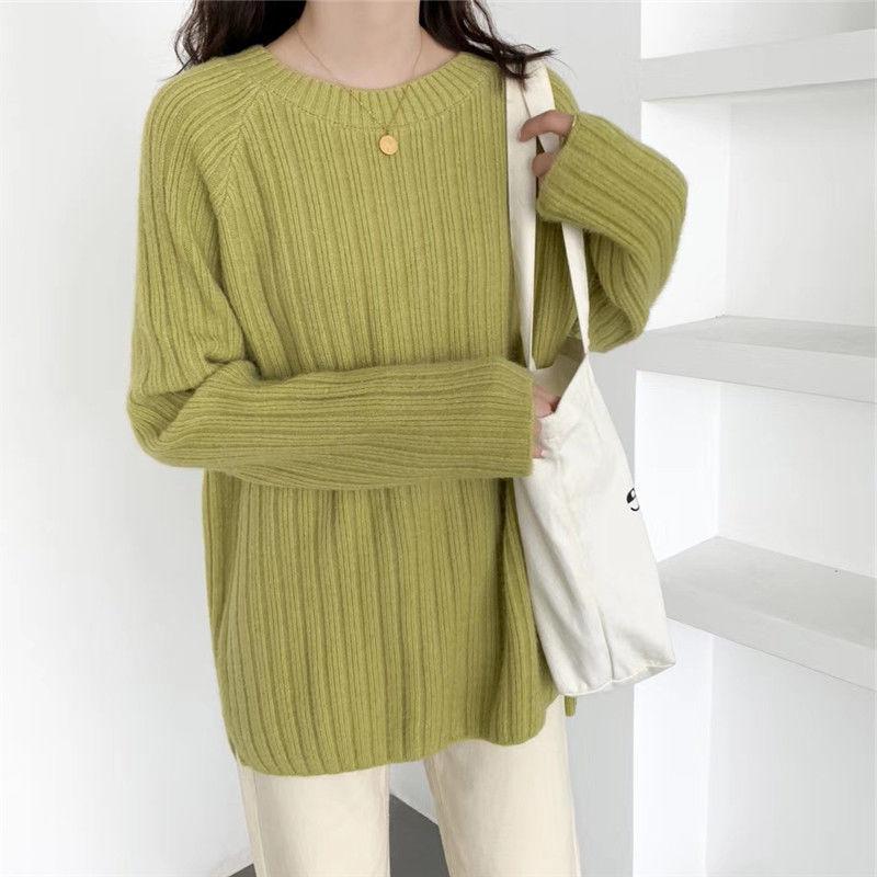 Autumn Winter Women's Sweater Korean Edition Pullover Sweater Women's Loose Knitted Sweater