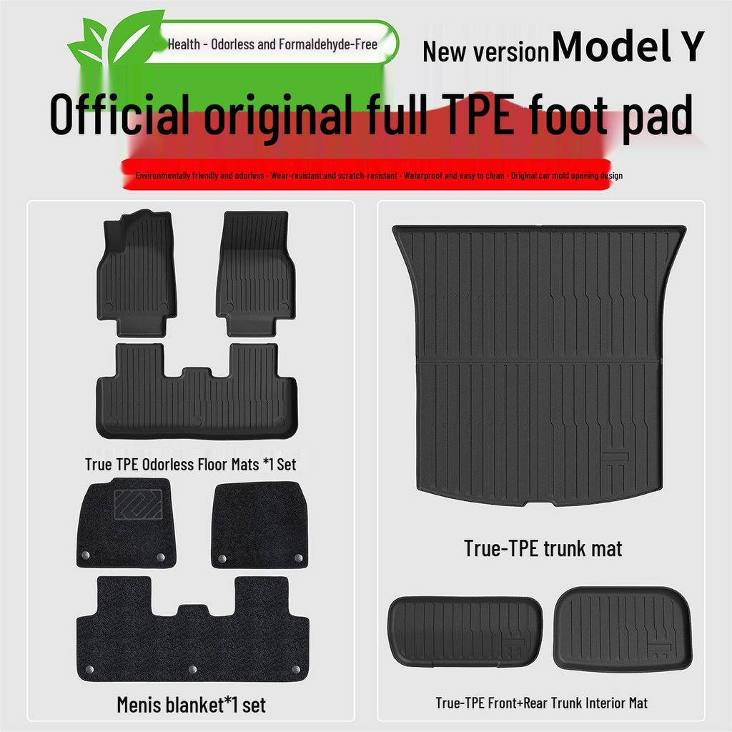 Tesla Model Y/YL/3 TPE Front & Rear Trunk Mats and Accessories