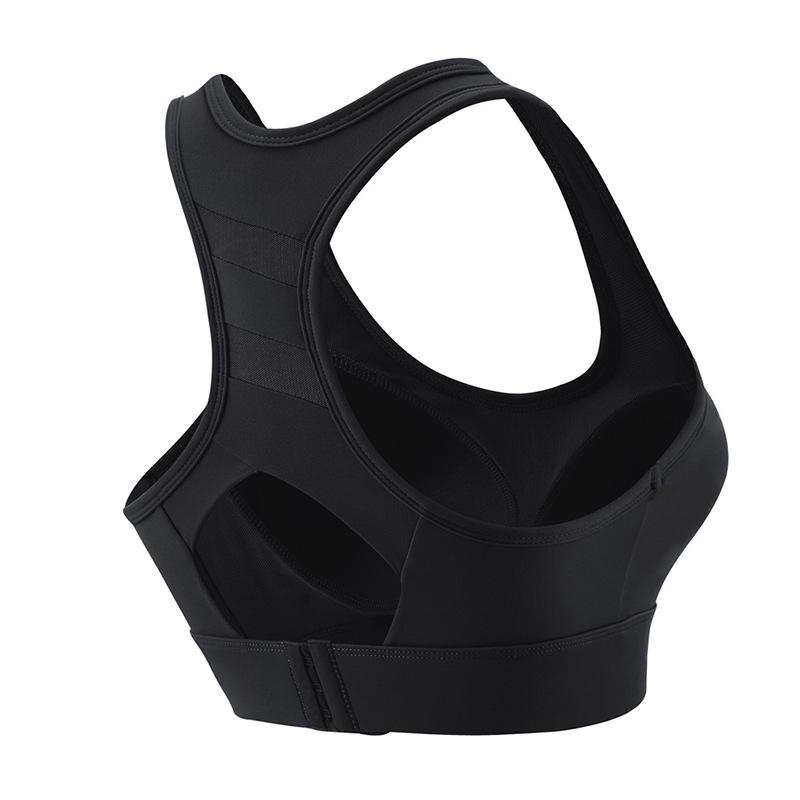 One-piece Fixed Cup High-strength Shockproof Gathered Sports Bra for Women Thin Style Beautiful Back Sports Bra