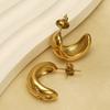 2026 Diamond Earrings Women's Fashion Hollow Curved Retro Earrings