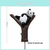 Panda Fofo de Desenho Animado Subindo em Galho de Árvore Mini Modelo Para Decoração de Casa e Presente