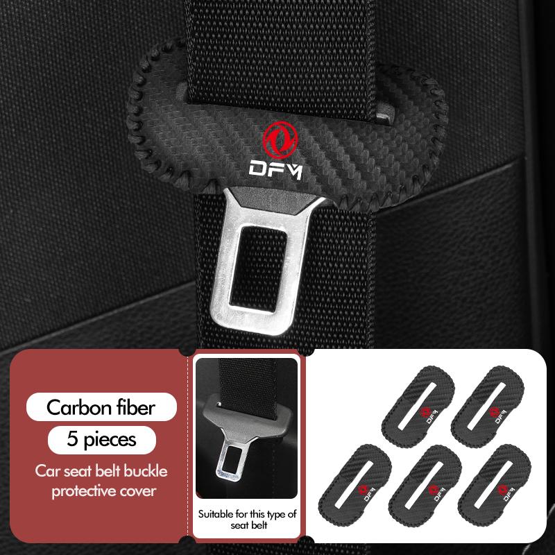 Car Seat Belt Buckle Leather Anti-Scratch Protector Cover For Dongfeng Motor DFM DFSK Glory 360 Cefiro MX6 S50 MX6 S50 T5 S30