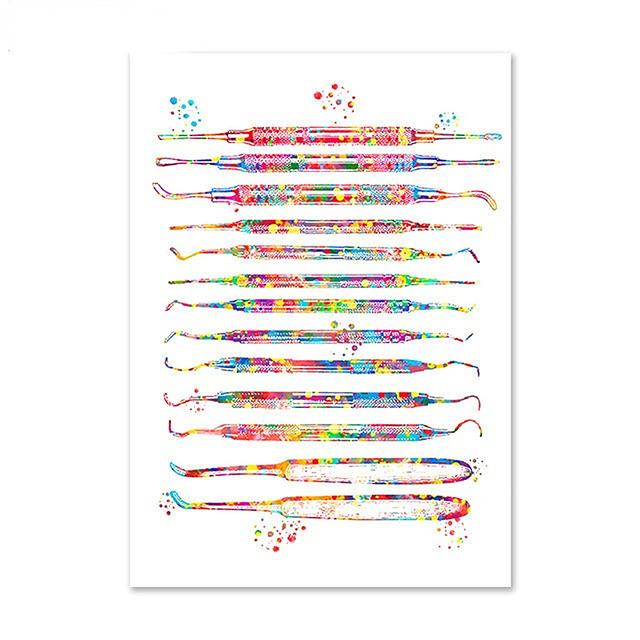 Dental Art Cartoon Style Wall Art Posters Tooth Medical Canvas Painting Print Pictures Dentist Gift Modern Clinic Home Decor No Frame