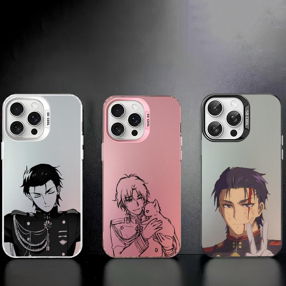 Anime Seraph of the end Guren Ichinose Phone Case For iPhone 16 15 14 13 12 11 Pro Max X XR 8 7 Plus Matte Shockproof Back Cover