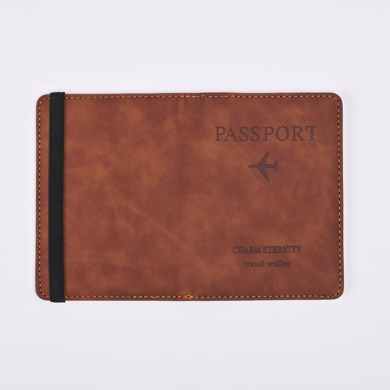 Retro Leather Passport Holder & Travel Organizer: Stylish Document, Boarding Pass, and Card Storage Case