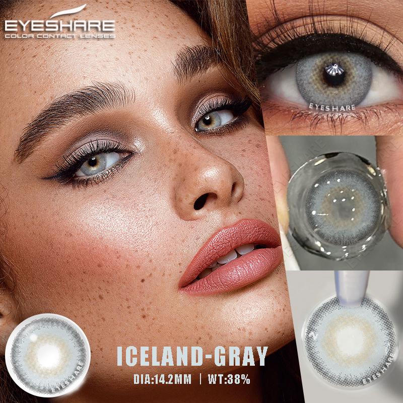 1 Pair Colorful Contact Lenses for Eyes Blue Eye Color Lenses Gray Colored Pupils for Eyes Green Lenses Eye Contacts