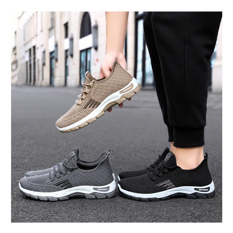 Fashion Men's Sports Shoes Summer Breathable Casual Sneakers Knitted Mesh Running Single Shoes Trendy for Men Cheap Shoes Clearance