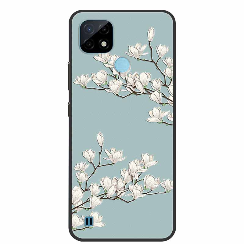 For Realme C21Y Case 3D Flower Emboss Soft Silicone Phone Case For OPPO Realme C21Y RMX3261 Capa TPU Funda Realmi C21 Y Coque