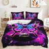 Butterfly Duvet Cover Queen King Size Flower Comforter Cover Set Butterflies Print Girl Butterfly Floral Bedding Set 3 Pcs
